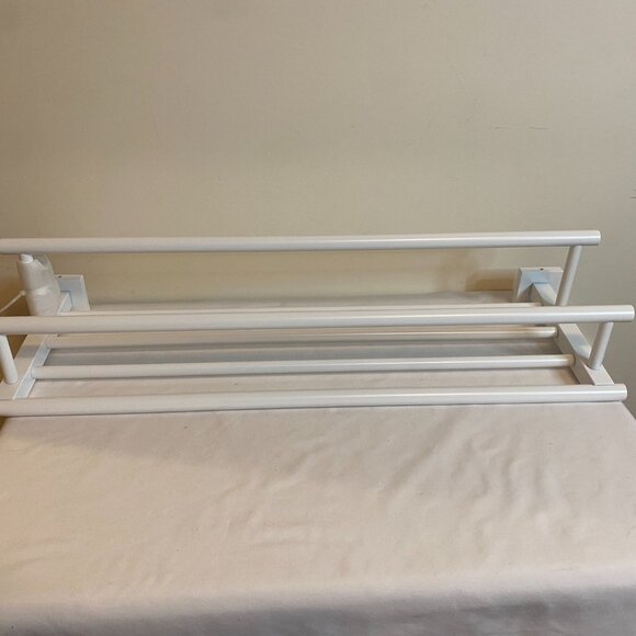 24 Inch Towel Shelf with 2 Towel Bars Matte White - Picture 3 of 9
